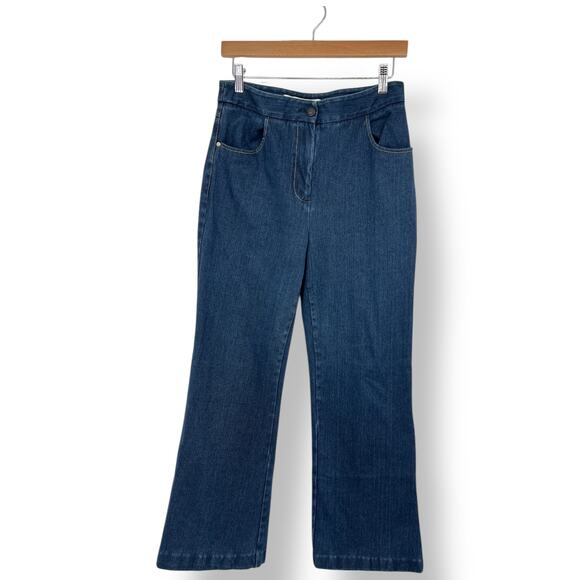 DVF Diane Von Furstenberg Debbie Denim Flare Jeans Women's 8 Blue - Picture 1 of 13